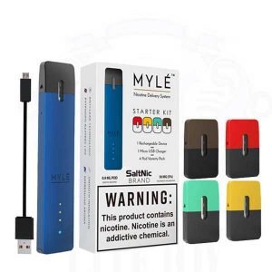 MYLE Starter Kit with 4 pods Pod Kits / MTL vapestation 2 MYLE-Starter-Kit-With-Salt-Nic-Pods-in-Pakistan-For-Sale-Online