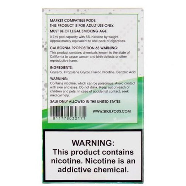 what juul pod flavors are still available SKOL – Juul Compatible Cool Mint Pods 50mg – 4 Pcs Online in Pakistan