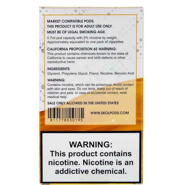 SKOL – Juul Compatible Tobacco Pods 50mg – 4 Pcs Online in Pakistan