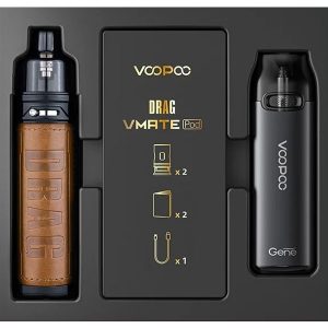VOOPOO Drag S & VMATE Pod Holiday Starter Kit System – (Pack of 2 Vapes) Pod Kits / MTL vapestation 2 Alternative view of VOOPOO Drag S & VMATE Pod Holiday Starter Kit System - (Pack of 2 Vapes)