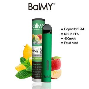 Balmy-Disposable-Vape-Fruit-Mint-50mg-500-Puffs-Vape-Online-in-Pakistan
