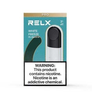 RELX Pod Pro – White Freeze (Banana Ice) – 3% Nicotine Prefilled Pods / Disposable vapestation 2 Alternative view of RELX Pod Pro – White Freeze (Banana Ice) – 3% Nicotine