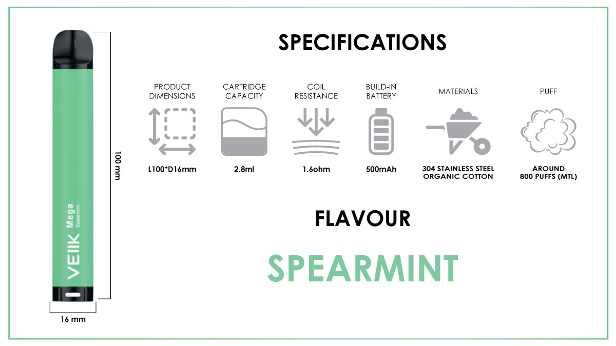 veiik-micko-mega-spearmint-specification