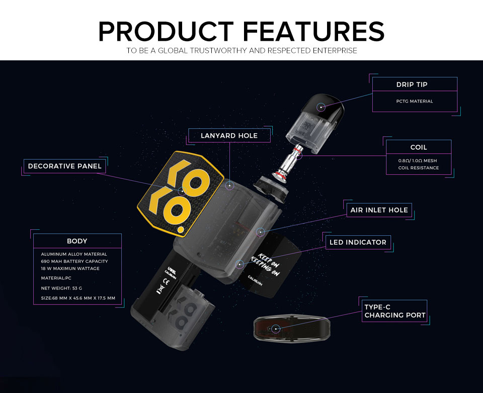 Uwell-Caliburn-KOKO-PRIME-VISION-Pod-Starter-Kit-690mAh-Online-in-Pakistan-At-Vapestation-10