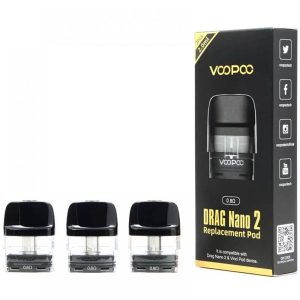 VooPoo Drag Nano 2 Replacement 2ml Pods – 3 Pcs Accessories vapestation 2 Voopoo-drag-nano-2-replacement-pods