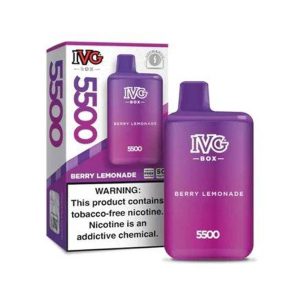IVG Box Disposable Vape – Berry Lemonade 50mg (5500 Puffs) Disposable Vapes