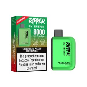 RUFPUF-Ripper-6000-Disposable-Groovy-Guava-Passion-Fruit-Kiwi-Ice