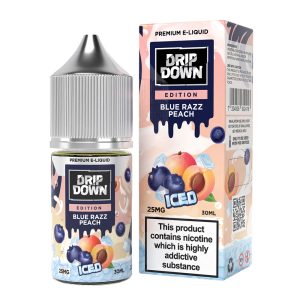 Drip Down Iced Series Salt – Blue Razz Peach Ice 30ml (25, 50 mg) Drip Down