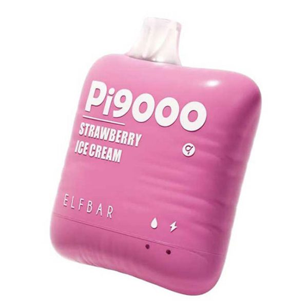 ELFBAR Disposable Vape - Pi9000 - Strawberry ice Cream (9000 Puffs)