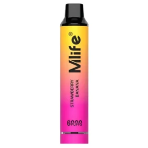 Mlife Disposable Vape - Strawberry Banana Ice 50mg 6000 Puffs