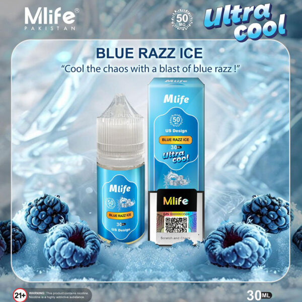MLife Ultra Cool Salt - Blue Razz Ice 30ml (50 mg)