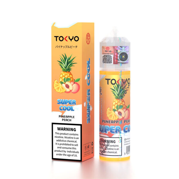 Tokyo-Super-Cool-Series-E-Liquid-Pineapple-Peach-60ml-(3,-6-mg)