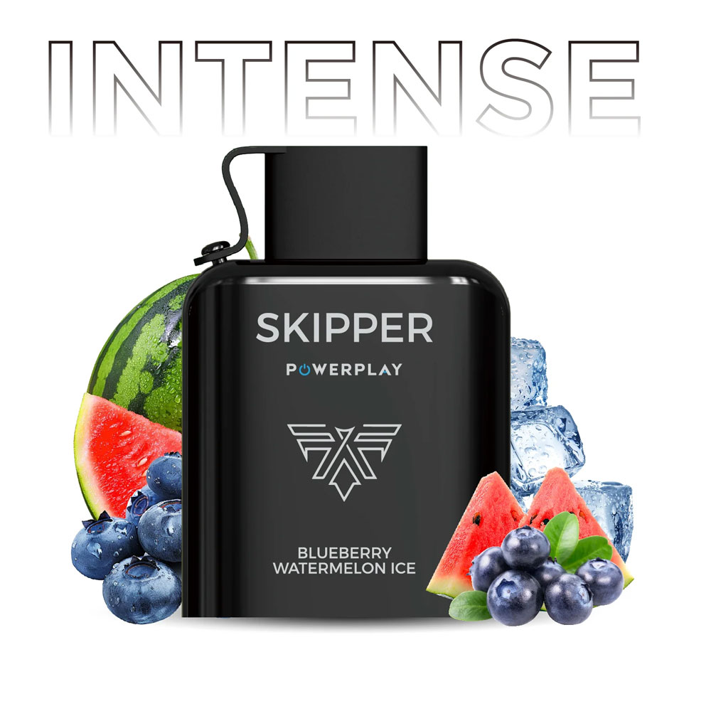 Skipper Powerplay Prefilled Pod – Blueberry Watermelon Ice – 50mg – 16000 Puffs Prefilled Pods / Disposable vapestation 3 Skipper-Powerplay-Blueberry-Watermelon-Ice-16K-Puffs