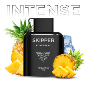 Skipper Powerplay Prefilled Pod – Pineapple Ice – 50mg – 16000 Puffs Prefilled Pods / Disposable vapestation Skipper-Powerplay-Pineapple-Ice-16K-Puffs-50mg