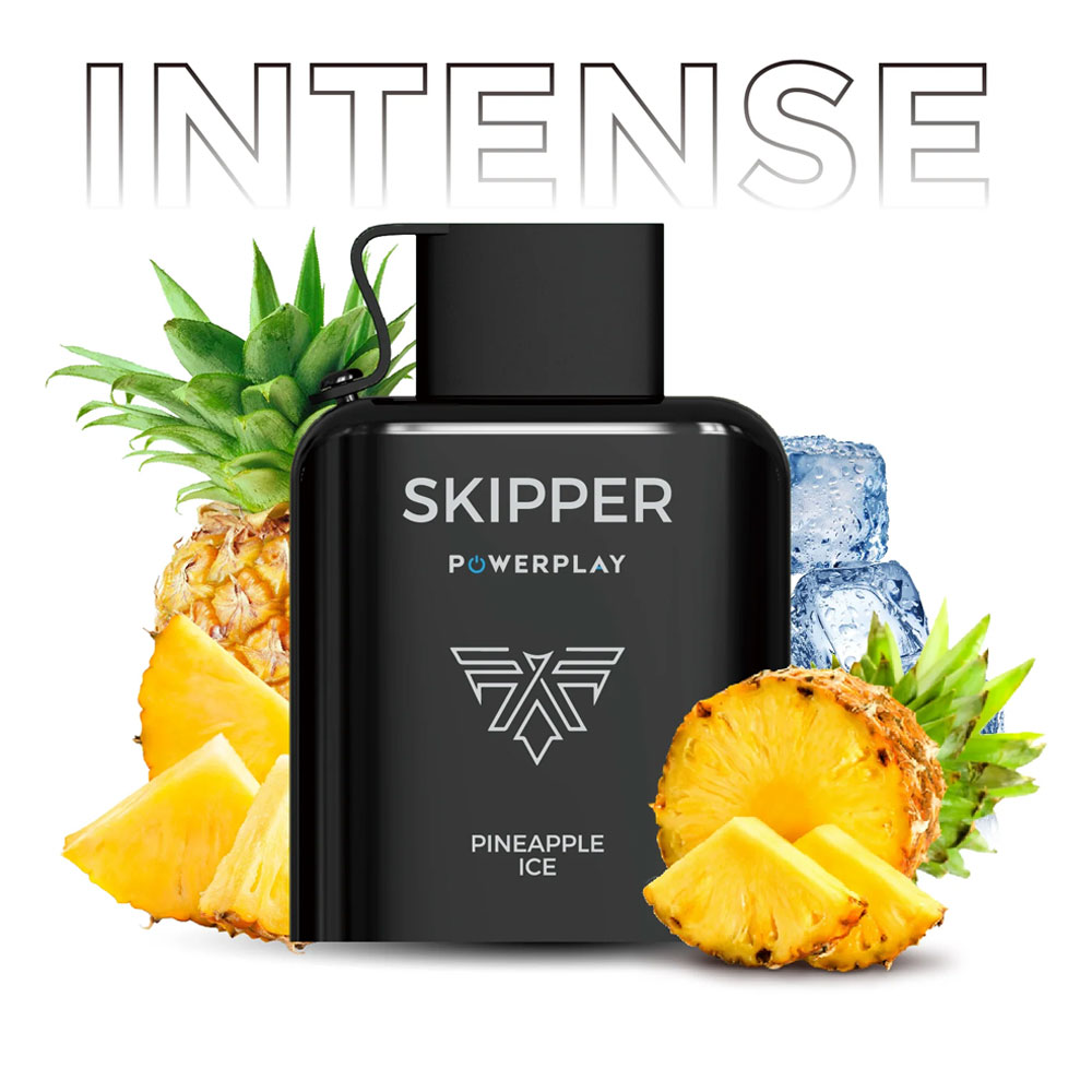 Skipper Powerplay Prefilled Pod – Pineapple Ice – 50mg – 16000 Puffs Prefilled Pods / Disposable vapestation 3 Skipper-Powerplay-Pineapple-Ice-16K-Puffs-50mg