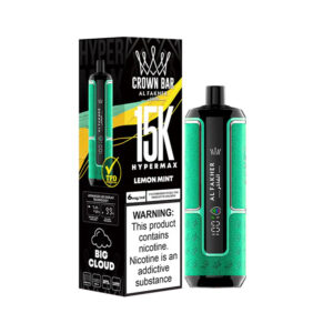 Al Fakher Crown Bar Disposable Vape – Lemon Mint (6mg) (15000 Puffs) Al Fakher Disposables vapestation Al-Fakher-Crown-Bar-Lemon-Mint-Ice-15000-Puffs-6mg