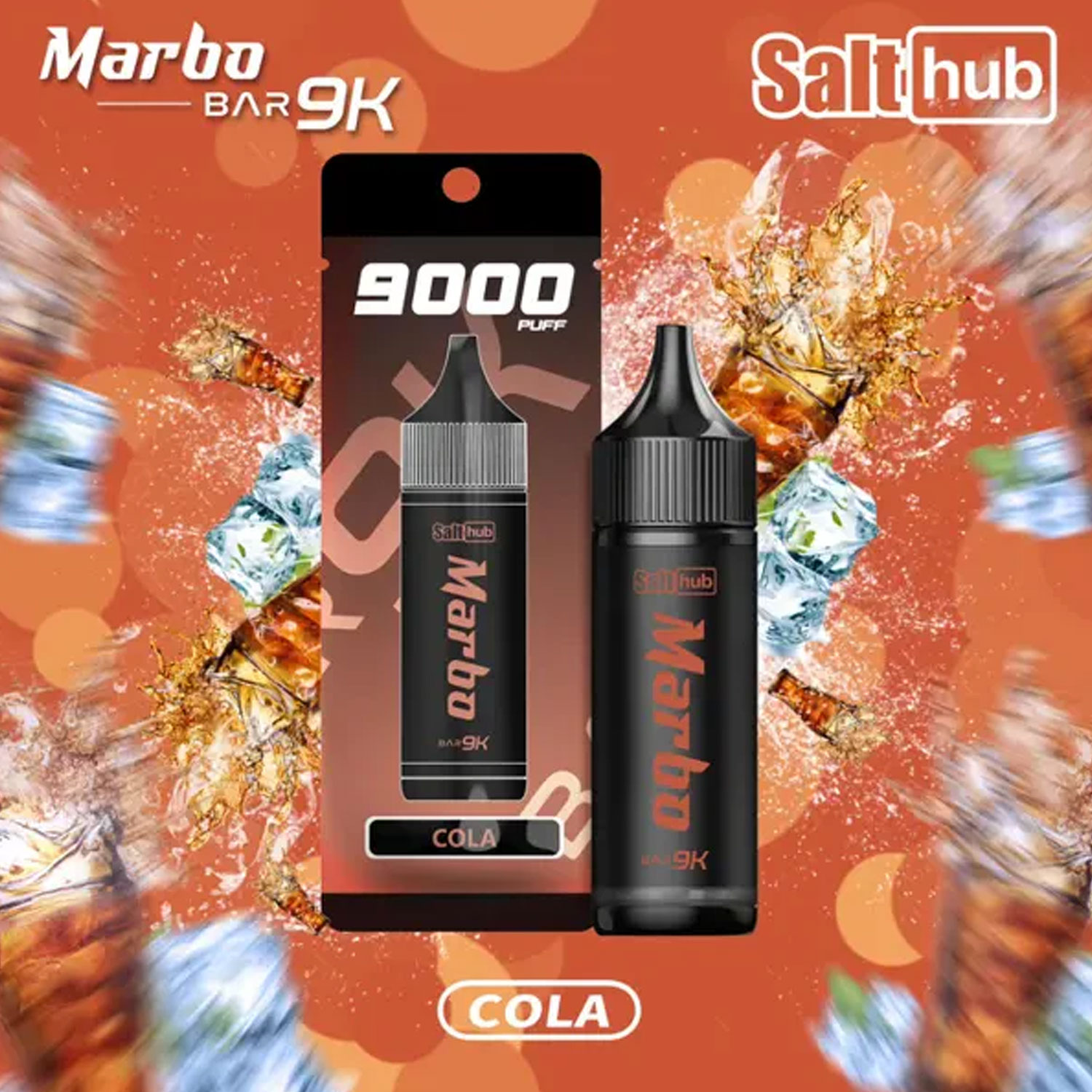 Salt Hub Bar Disposable Vape – Cola (30mg) (9000 Puffs) Disposable Vapes vapestation 3 Salt-Hub-Disposable-Cola-Ice-30mg-9000
