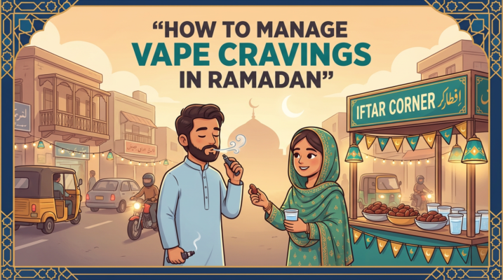Man Vaping During Ramzan