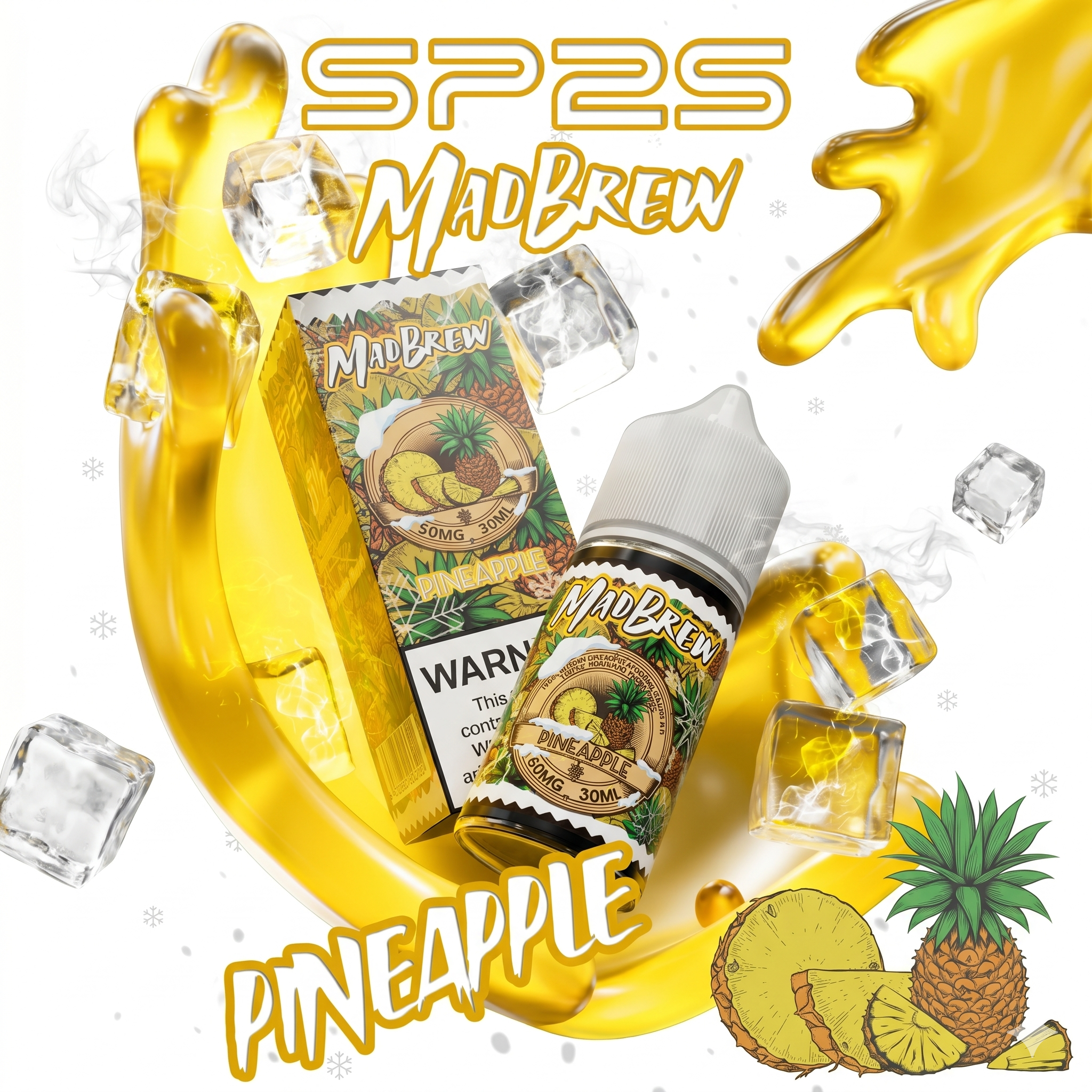 Mad Brew Salt - Pink Pineapple Ice 30ml (35, 50mg)