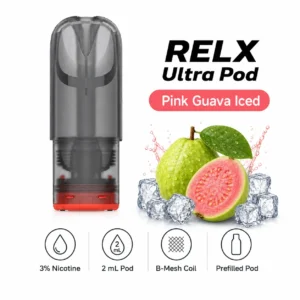 RELX Ultra Pod Pink Guava Iced 3% infographic