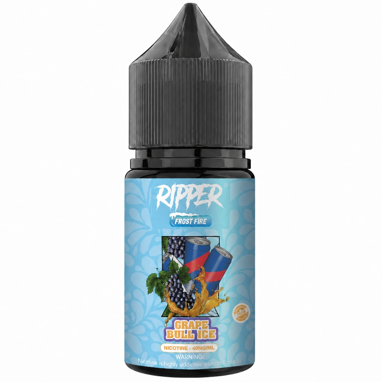 Ripper Frost Fire Grape Bull Ice 30ml 40mg nicotine salt bottle