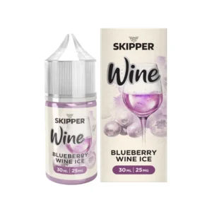Skipper Blueberry Wine Ice 30ml 25mg nicotine salt bottle and box