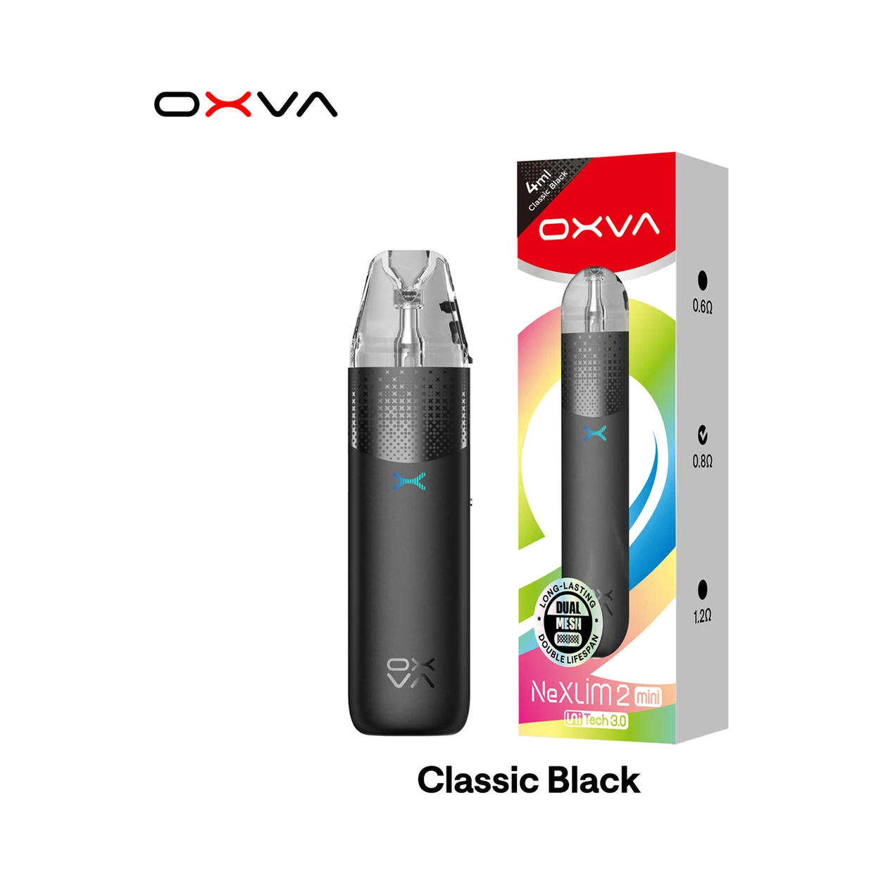 OXVA NeXLIM 2 Mini Pod Kit Packaging - Classic Black