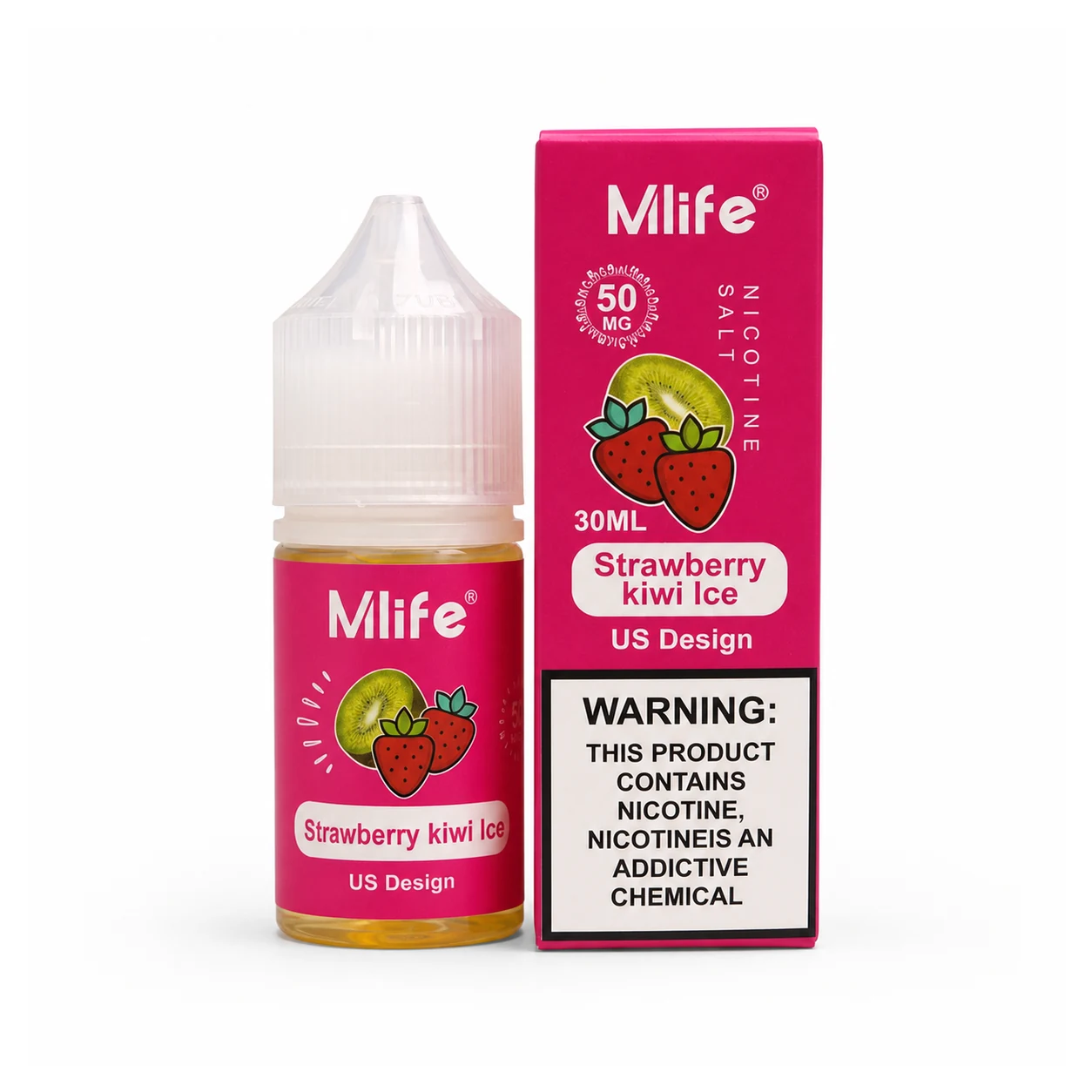 MLife Salt - Strawberry Kiwi Ice 30ml (50 mg) product on white background