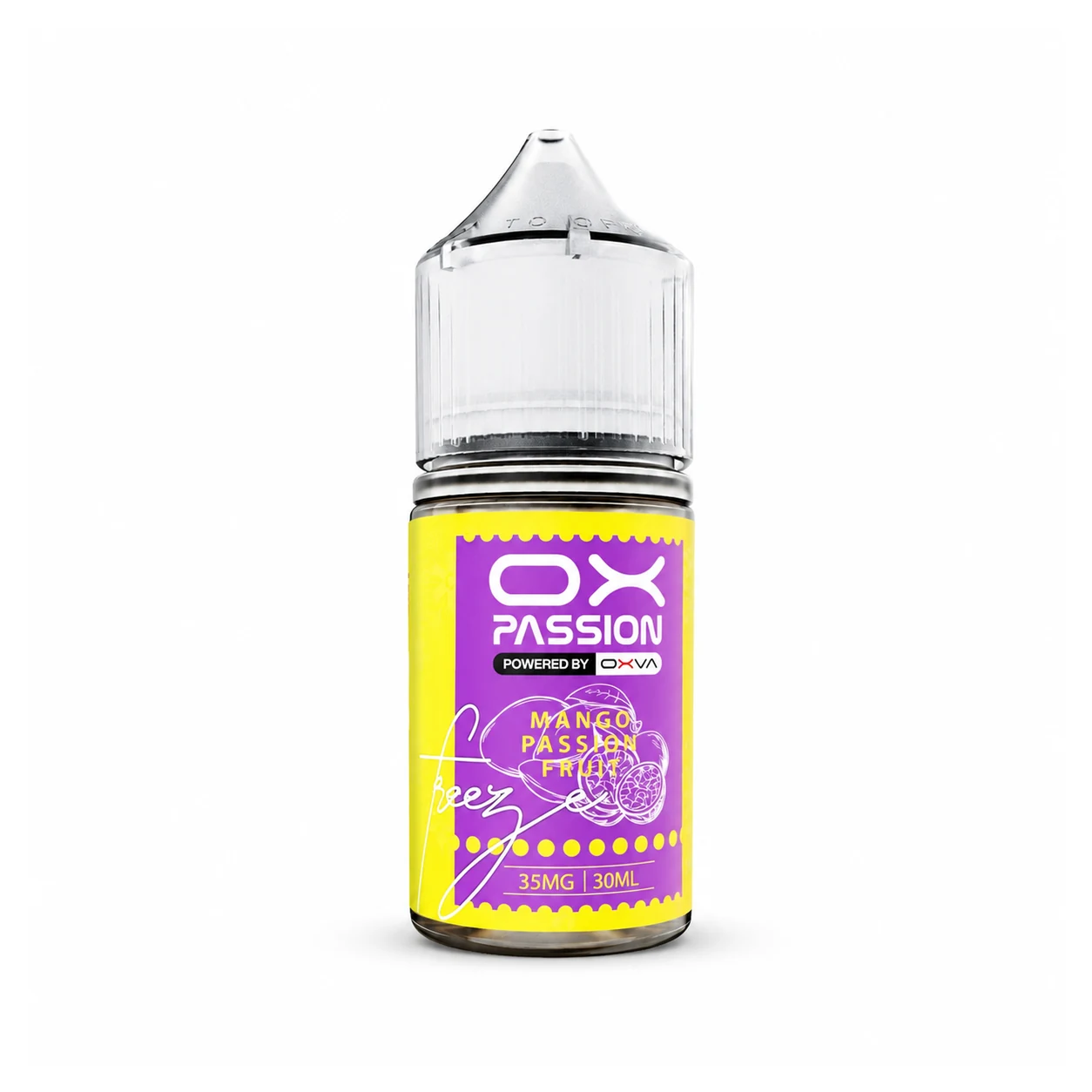 OX Passion Freeze Salt - Mango Passion Fruit Ice 30ml (35 mg) product on white background