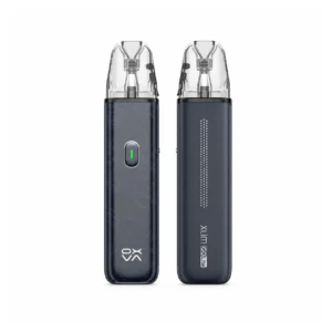 OXVA XLIM GO Lite Mist Blue pod kit front and back on white background