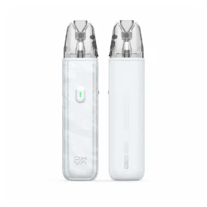 OXVA XLIM GO Lite Mist White pod kit front and back on white background