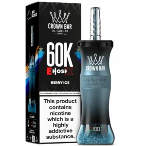 Al Fakher Crown Bar E-Hose X Berry Ice 60000 puffs on white background