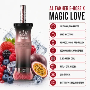 Al Fakher E-Hose X Magic Love 60000 puffs specifications