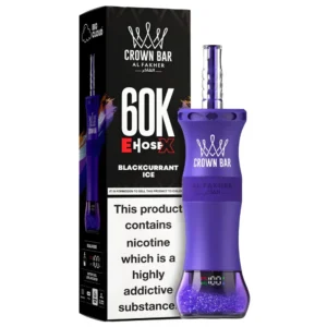 Al Fakher Crown Bar E-Hose X Disposable Vape - Blackcurrant Ice (6mg) (60000 Puffs)