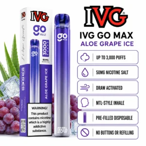 IVG GO MAX Aloe Grape Ice 3000 puffs specifications