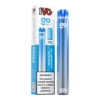 IVG GO MAX Sour Blue Raspberry Ice box and device filling the white background