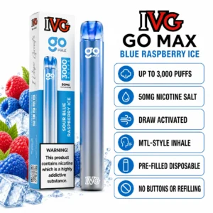 IVG GO MAX Blue Raspberry Ice 3000 puffs specifications