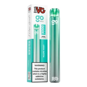 IVG GO MAX Miami Mint box and device filling the white background
