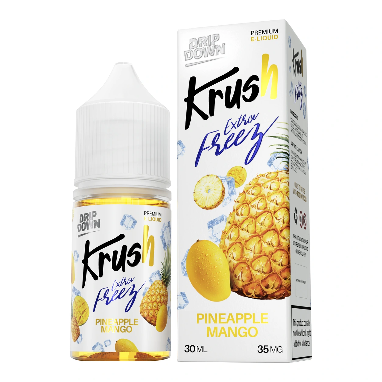 KRUSH Extra Freeze Pineapple Mango 35mg on white background