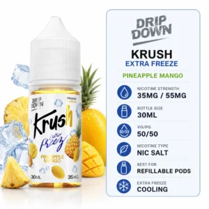 KRUSH Extra Freeze Pineapple Mango 30ml nic salt specifications