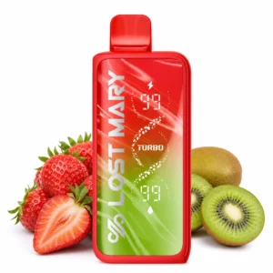 Lost Mary MT35000 Turbo Strawberry Kiwi disposable vape on white background