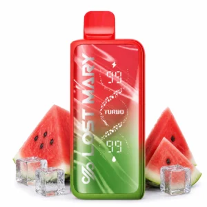 Lost Mary MT35000 Turbo Watermelon Ice disposable vape on white background