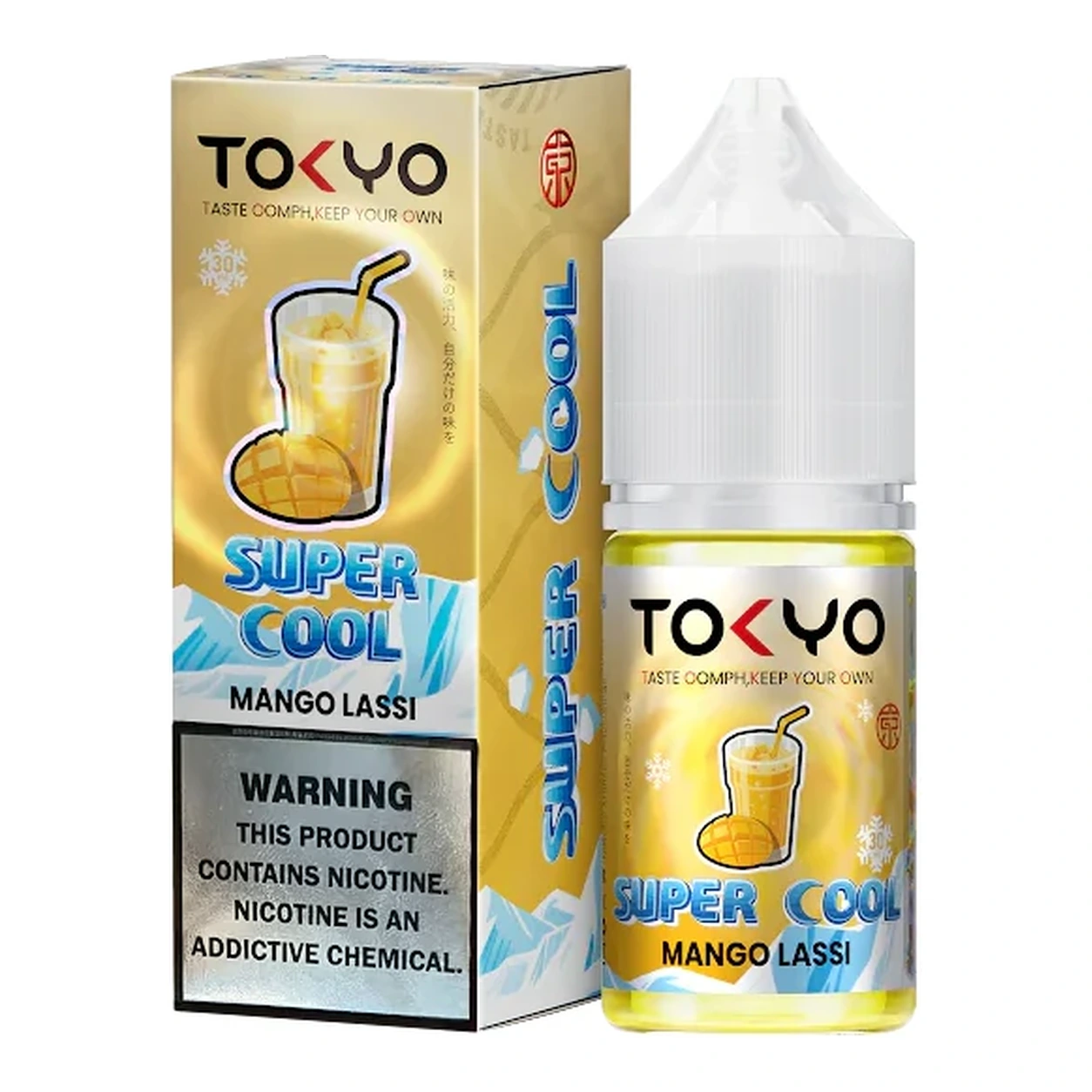 Tokyo Super Cool Mango Lassi 30ml nic salt on white background