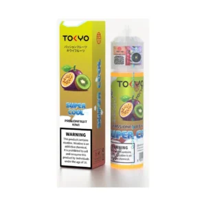 TOKYO Super Cool Passionfruit Kiwi 60ml freebase e-liquid bottle