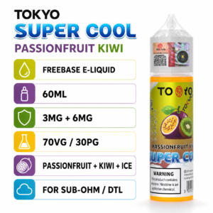 TOKYO Super Cool Passionfruit Kiwi 60ml specifications