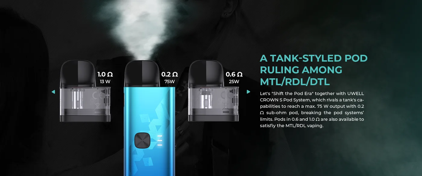 UWELL Crown S MTL RDL and DTL cartridges