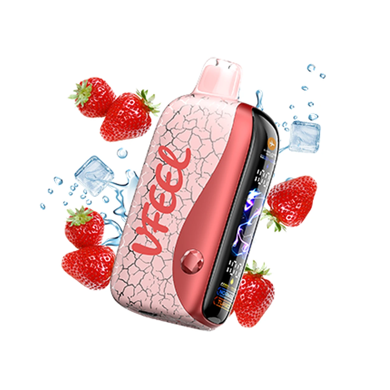 VFEEL MUSE 50000 Strawberry Ice disposable vape on white background