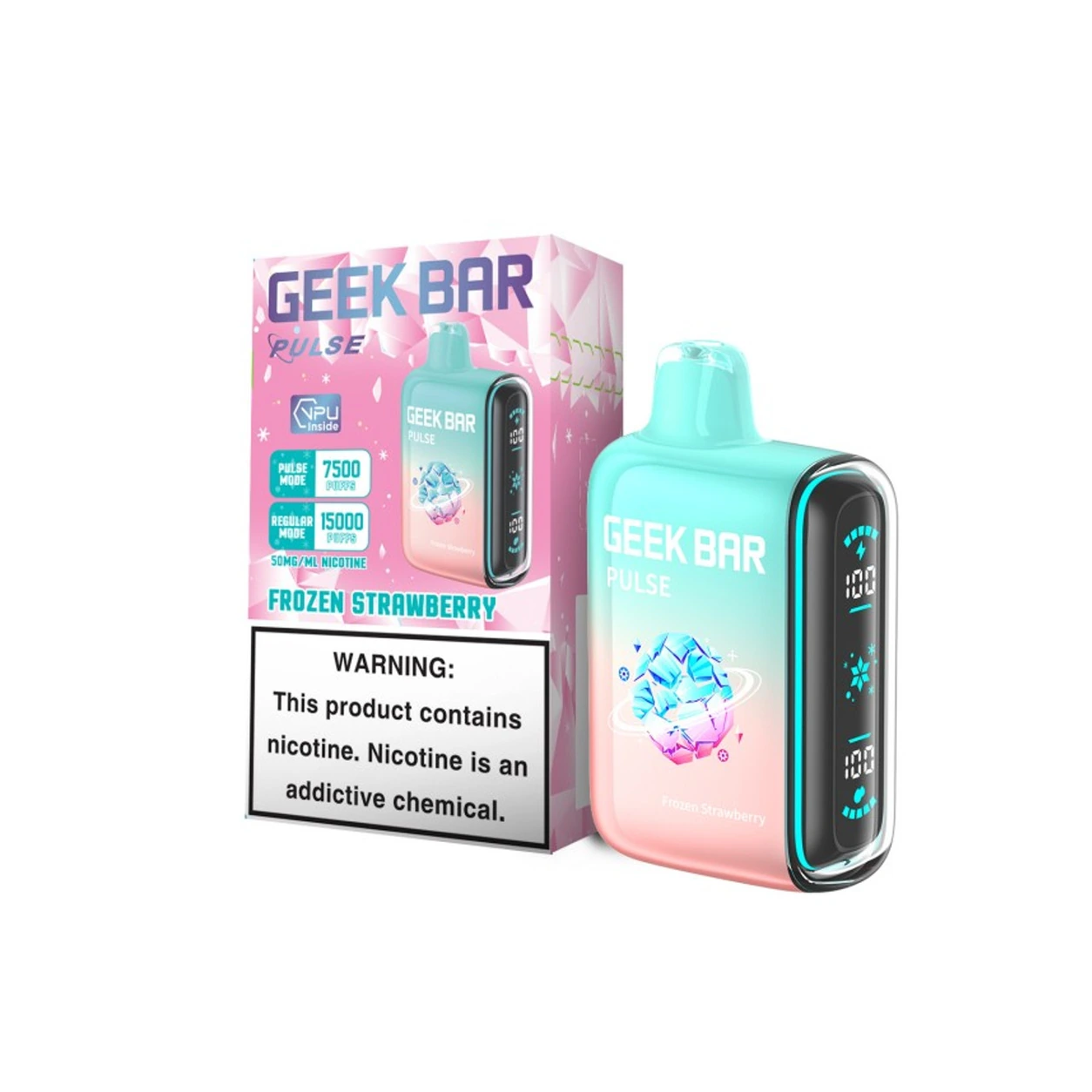Geek Bar Pulse Frozen Strawberry 15000 puffs disposable vape Pakistan