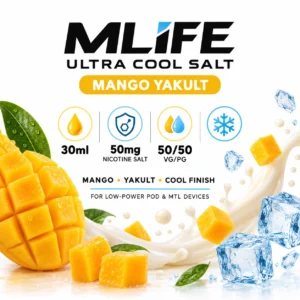 MLife Ultra Cool Salt - Mango Yakult 30ml (50 mg) product specifications