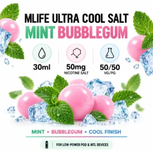 MLife Ultra Cool Salt - Mint Bubblegum 30ml (50 mg) product specifications